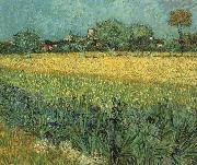 Vincent Van Gogh View of Arles with Irises in the Foreground Spain oil painting artist